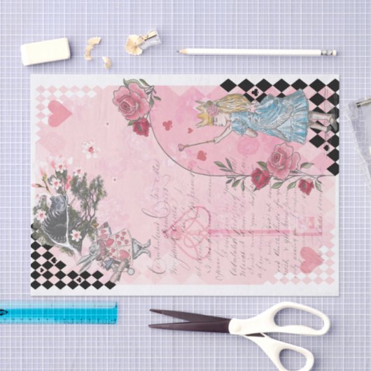 Fantasy Alice in Wonderland Checkerboard Tissuepapier (Craft)