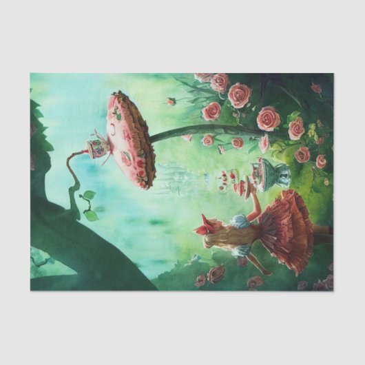 Fantasy Alice in Wonderland ontkoppeling Tissuepapier (Voorkant)