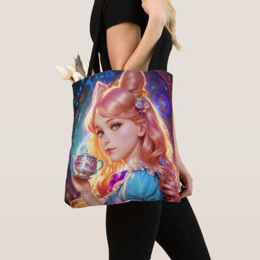 Fantasy Alice in Wonderland Tote Bag (Dichtbij)