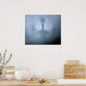 Fantasy Alien Fog Creature Scary Ghost Night Poster (Keuken)