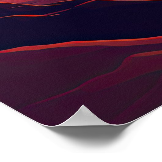 Fantasy Alien Landscape AI Art #1 | Kleurrijk Poster (Hoek)