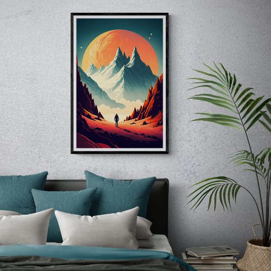 Fantasy Alien Landscape AI Art #1 | Kleurrijk Poster