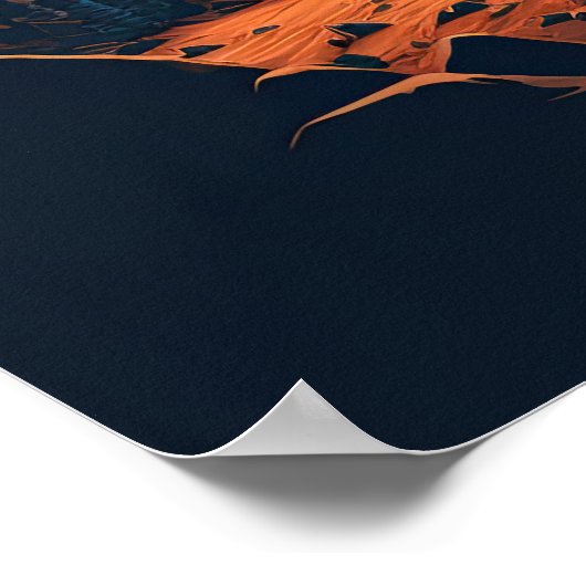 Fantasy Alien Landscape AI Art #2 | Kleurrijk Poster (Hoek)