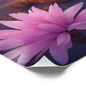 Fantasy Alien Planet Landschap met Bloemen Perfect Poster (Hoek)