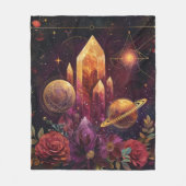 Fantasy Amethyst Kristalrijk Patroon Fleece Deken (Voorkant)