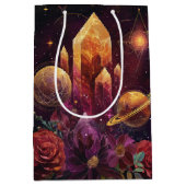 Fantasy Amethyst Kristalrijk Patroon Medium Cadeauzakje (Voorkant)
