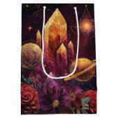 Fantasy Amethyst Kristalrijk Patroon Medium Cadeauzakje (Achterkant)