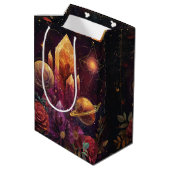 Fantasy Amethyst Kristalrijk Patroon Medium Cadeauzakje (Achterkant Gekanteld)
