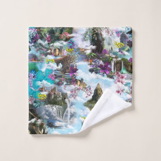 Fantasy Andere werelden in de wolken Bad Handdoek (Wasdoekje)