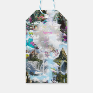 Fantasy Andere werelden in de wolken Cadeaulabel
