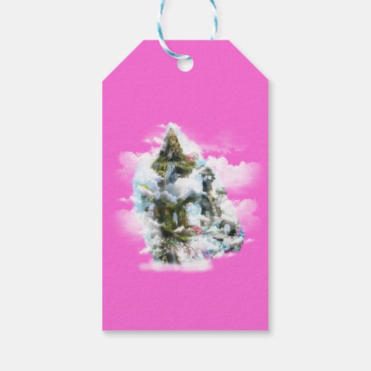 Fantasy Andere werelden in de wolken Cadeaulabel (Achterkant)