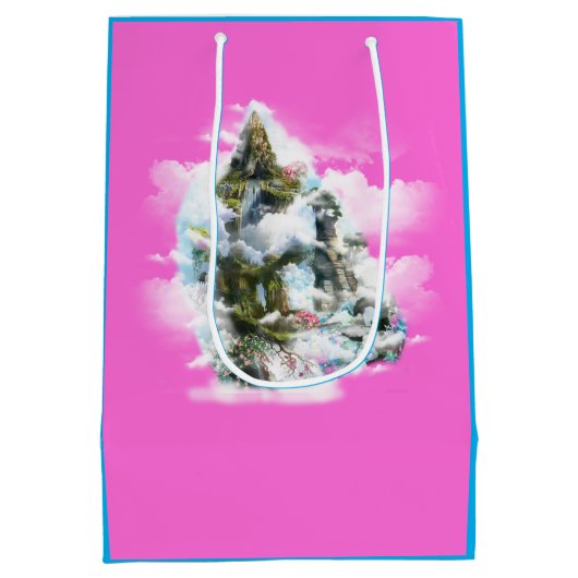 Fantasy Andere werelden in de wolken Medium Cadeauzakje (Achterkant)