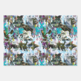 Fantasy Andere werelden in het wolkenmedium Inpakpapier Vel