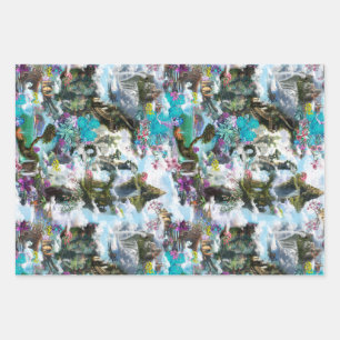 Fantasy Andere werelden in het wolkenmedium Inpakpapier Vel