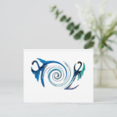 Fantasy Animal Blue Dragons Briefkaart (Staand voorkant)