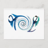 Fantasy Animal Blue Dragons Briefkaart (Voorkant)