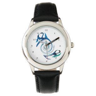Fantasy Animal Blue Dragons Horloge