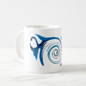 Fantasy Animal Blue Dragons Koffiemok (Voorkant links)