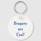 Fantasy Animal Cool Blue Dragons Sleutelhanger (Achterkant)