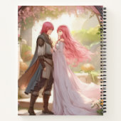 Fantasy Anime Couple Sketchbook Notitieboek (Achterkant)
