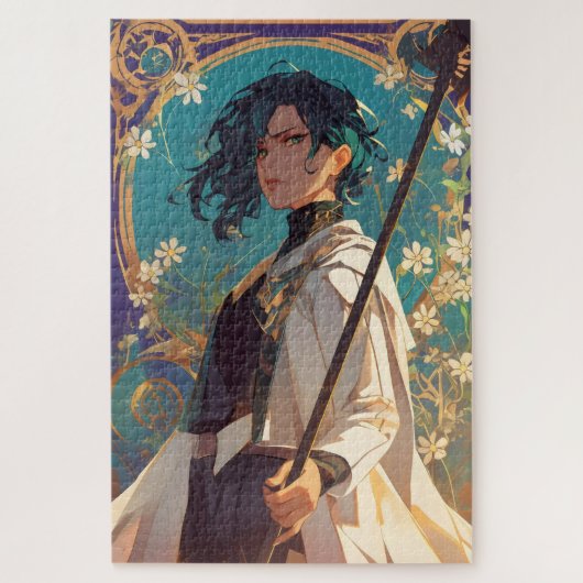 Fantasy Anime Girl Magic Legpuzzel (Verticaal)