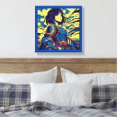 Fantasy Anime Heldin 3 - Japanse Houtsnede Canvas Afdruk (Insitu (Slaapkamer))