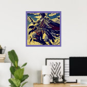 Fantasy Anime Hero 2 - Japanse houtsnede Poster (Thuiskantoor)