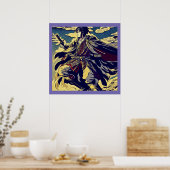 Fantasy Anime Hero 2 - Japanse houtsnede Poster (Keuken)