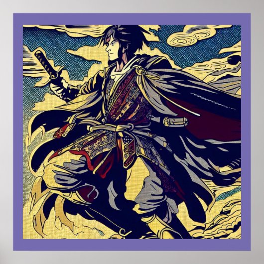 Fantasy Anime Hero 2 - Japanse houtsnede Poster (Voorkant)