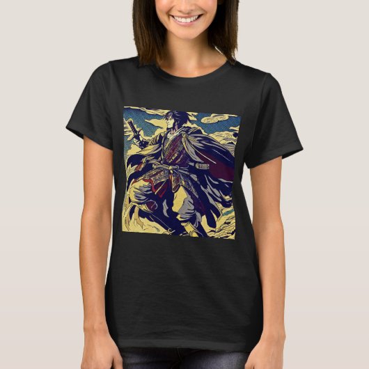 Fantasy Anime Hero 2 - Japanse houtsnede T-shirt (Voorkant)
