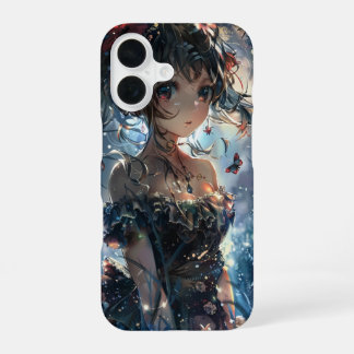 Fantasy Anime Meisje in Betoverde Tuin iPhone 16 Hoesje