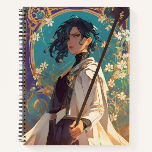 Fantasy Anime Meisje Magie Notitieboek