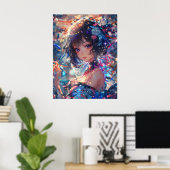 Fantasy Anime Meisje Poster (Thuiskantoor)