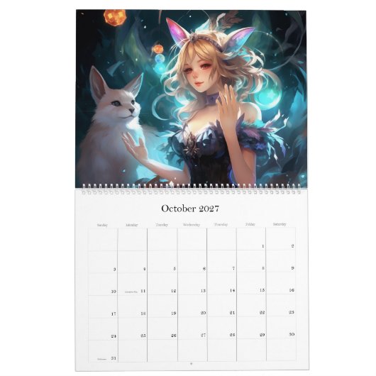 Fantasy Anime Werelden 2024 Kalender (Okt 2027)