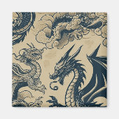 Fantasy Antieke Draken  Magneet (Voorkant)