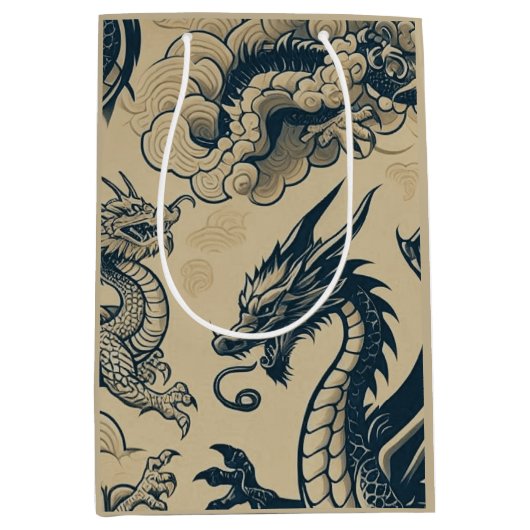 Fantasy Antieke Draken Medium Cadeauzakje (Voorkant)