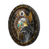 Fantasy Antieke Steampunk Pestdokter Versnellingen Dartbord (Voorkant Rechts)