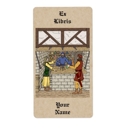Fantasy Apothecary Shop Bookplaat Etiket (Voorkant)