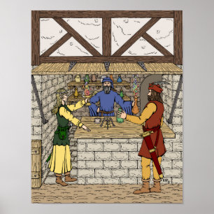 Fantasy Apotheek Winkel Poster