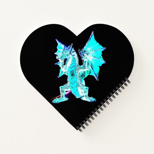 Fantasy Aqua Blue Dragon Notitieboek (Achterkant)