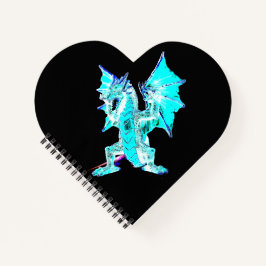Fantasy Aqua Blue Dragon Notitieboek