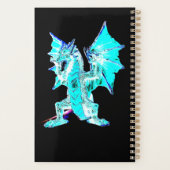 Fantasy Aqua Blue Dragon Planner (Achterkant)