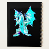 Fantasy Aqua Blue Dragon Planner (Achterkant)