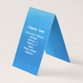 Fantasy Aqua Blue Zeepaardje in Groen Zeewier Visitekaartje (Achterkant)