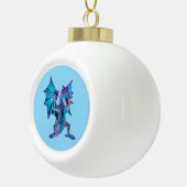 Fantasy Aqua Dragon Christmas Keramische Bal Ornament (Rechts)