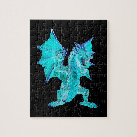 Fantasy Aqua Dragon Legpuzzel (Verticaal)