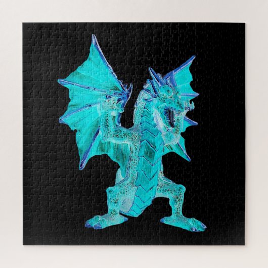 Fantasy Aqua Dragon Legpuzzel (Verticaal)
