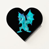 Fantasy Aqua Dragon Notitieboek (Achterkant)