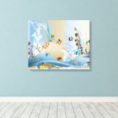 Fantasy Aquarium Canvas Afdruk (Insitu (Houten vloer))