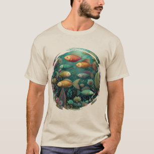 Fantasy Aquarium Whimsical Vissen T-shirt